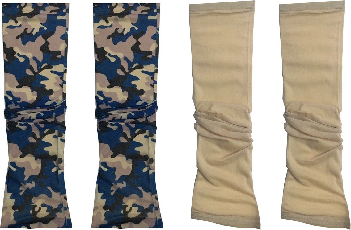 Atyourdoor TatooBluearmyPlainbeige22 Nylon Arm Warmer