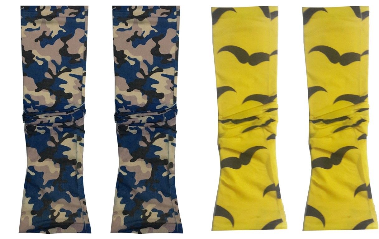 Atyourdoor TatooBlueArmyYellowMoustache22 Nylon Arm Warmer