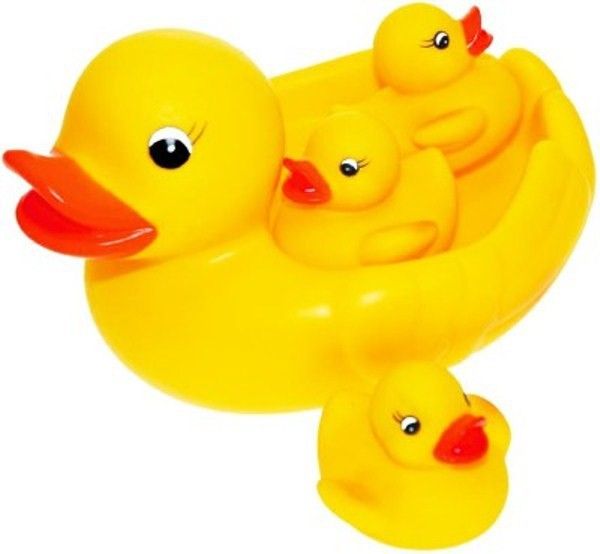 Mother Duck With Three Kids Bath Toy