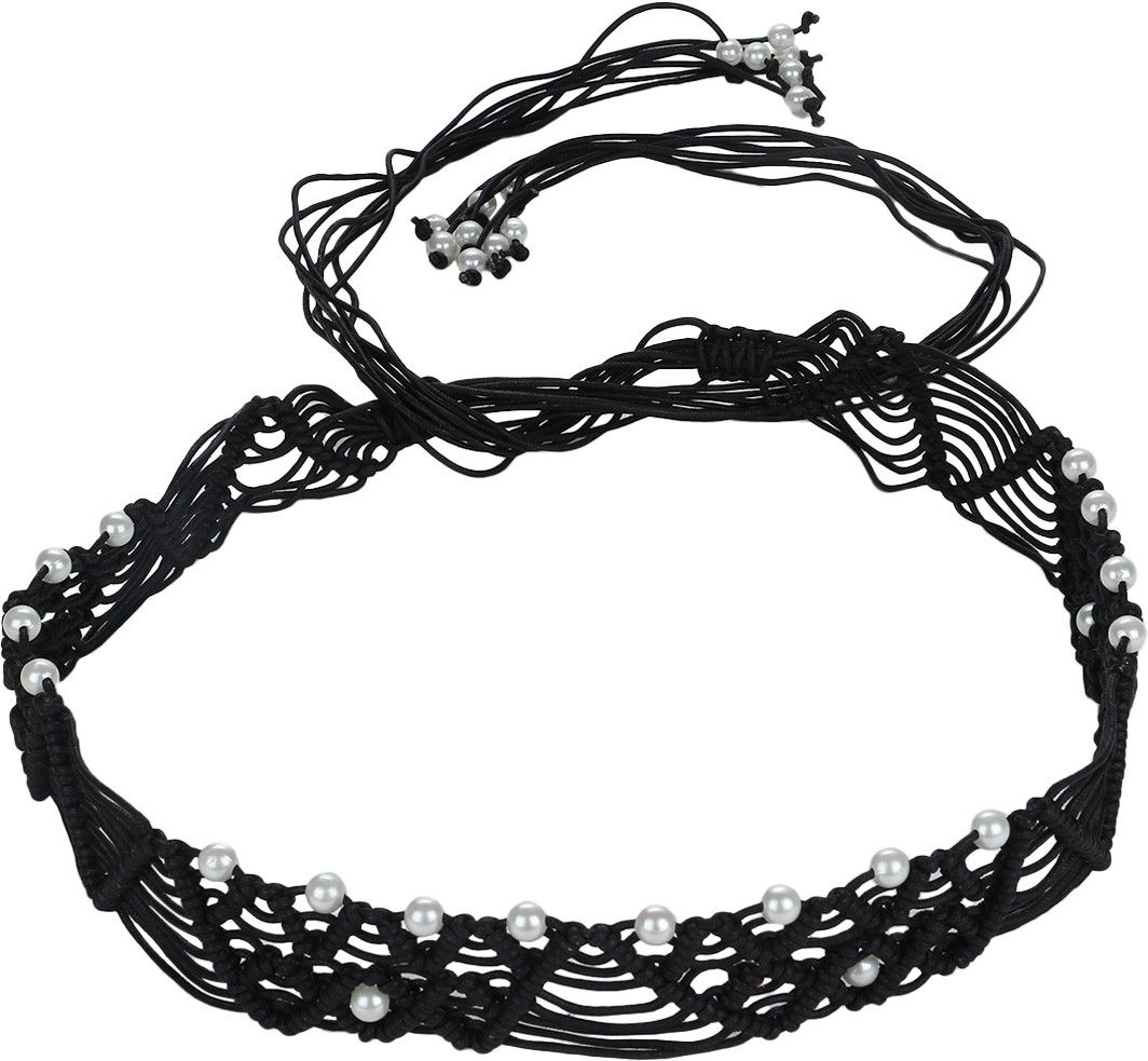 jainsons Women Casual Black Canvas Belt-picture-6