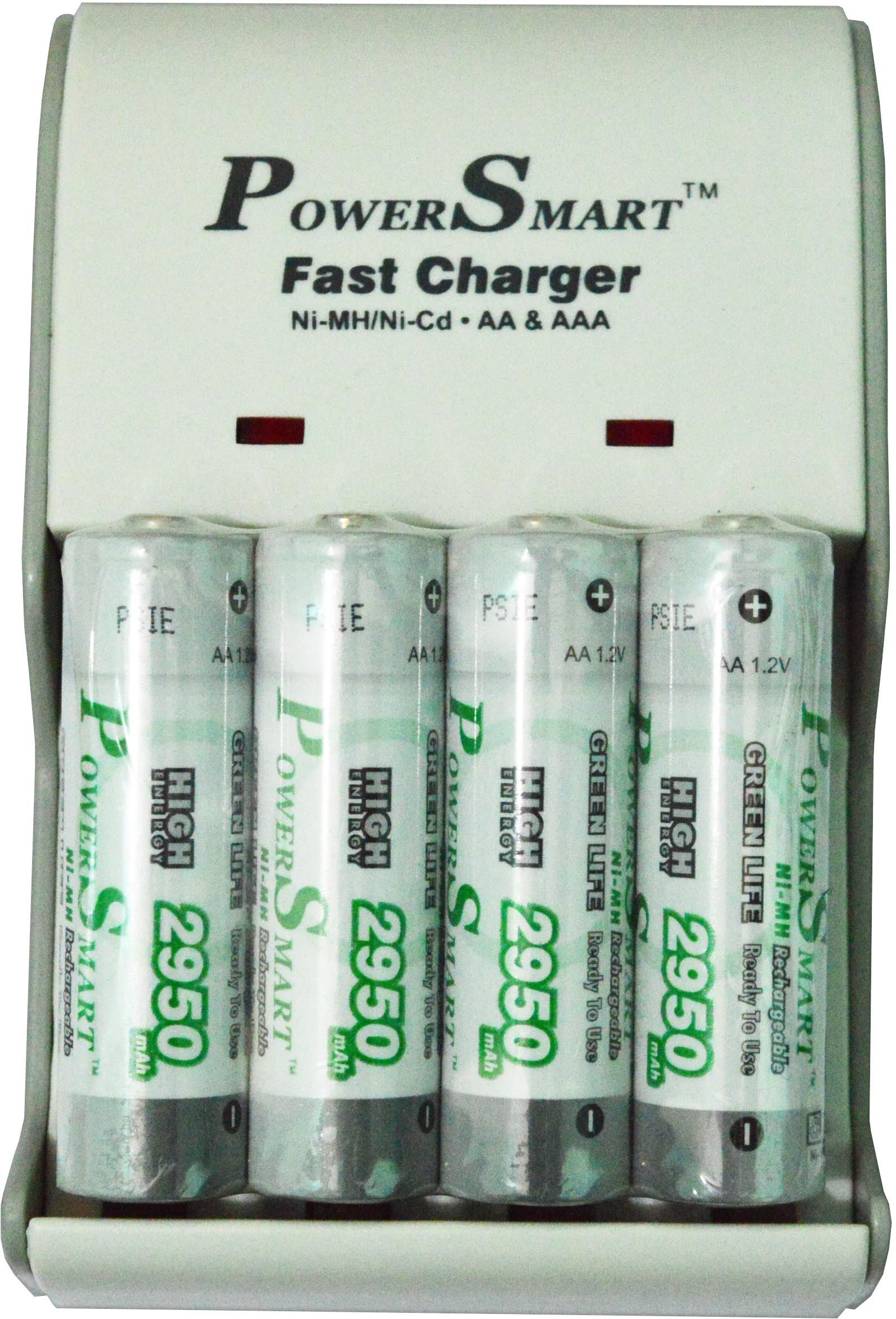 Power Smart 2950 MaH x 4 Cells 5 Hour 2 LED With Automatic Cut Off Function Fast PS 1002 AA AAA NiCD NiMH Camera Battery Charger SetCamera Battery Charger-picture-16