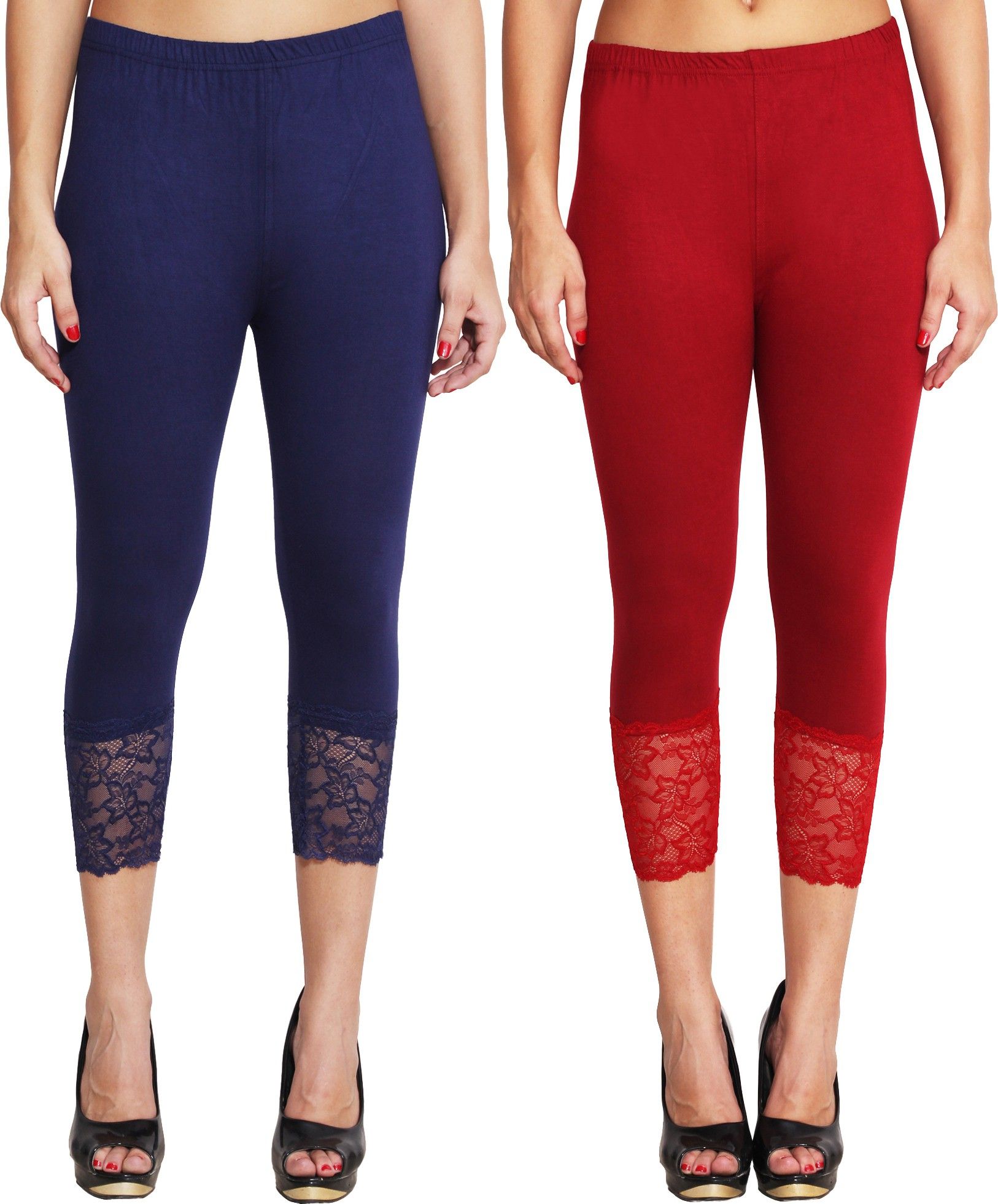 Women Blue, Maroon Capri-image-48