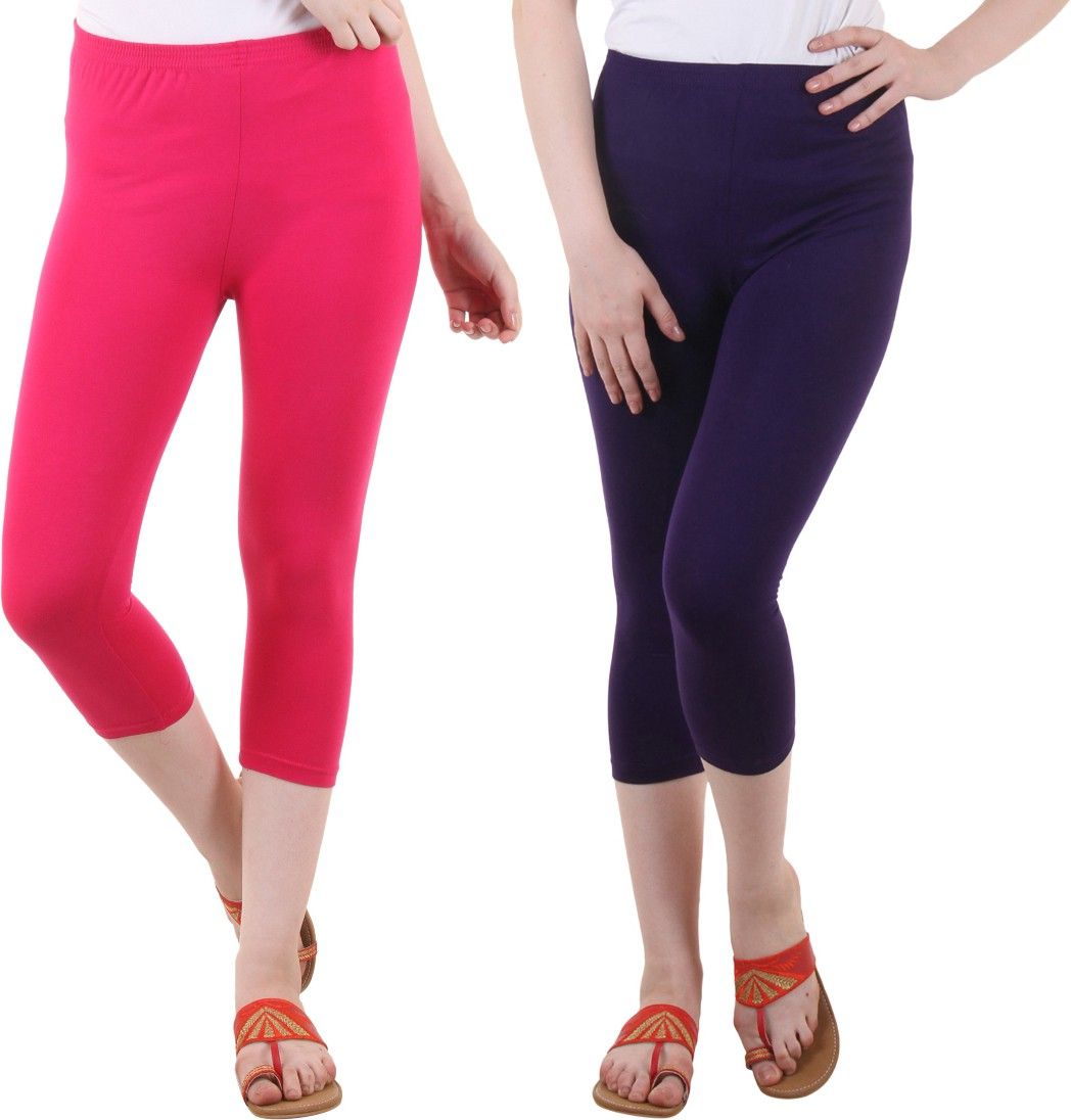 fasha Women Purple, Pink Capri-picture-7