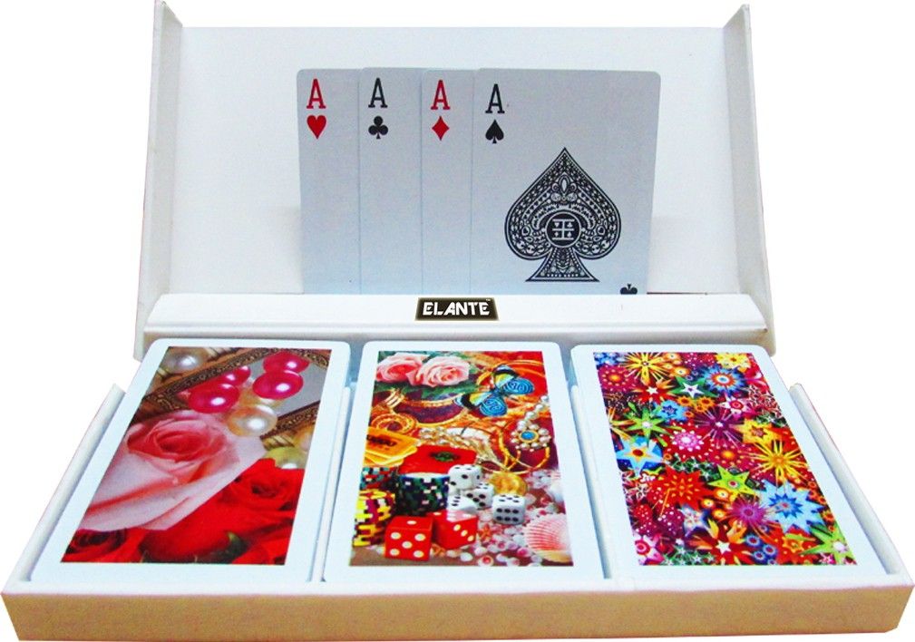 100% Plastic Playing Cards Set of 3-image-2