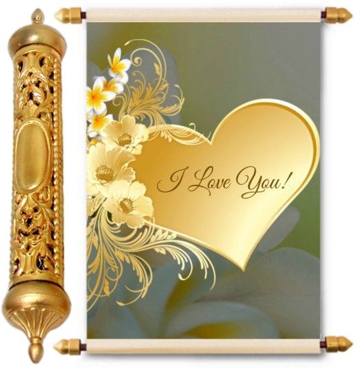 Gold Love Scroll Greeting Card-image-43