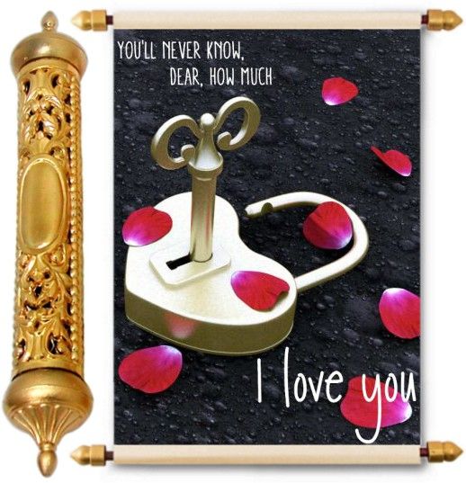 lolprint Gold Love Scroll Greeting Card-picture-27