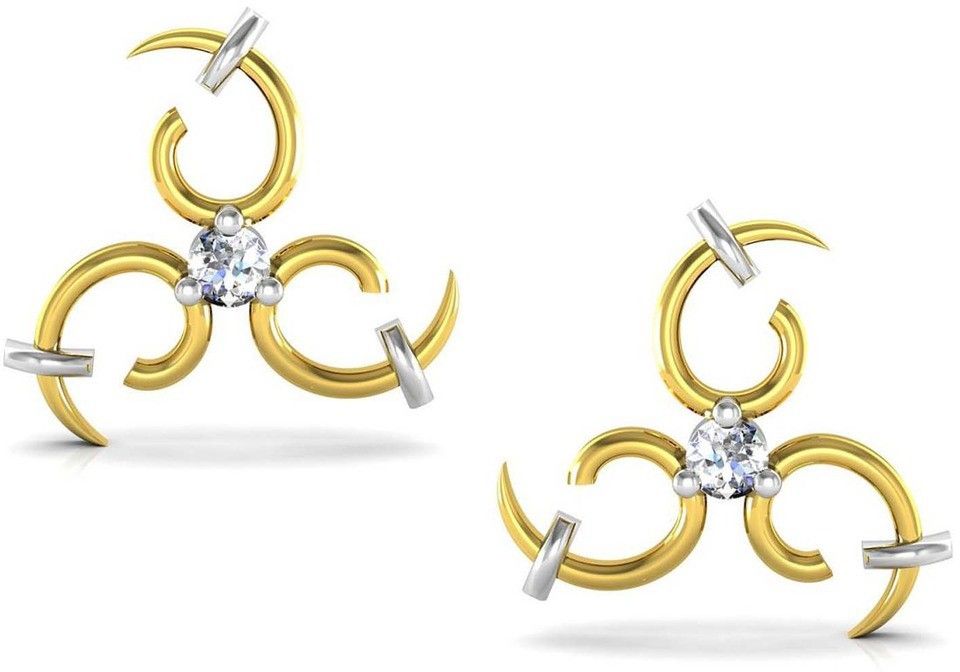 avsar Shruti Yellow Gold 18kt Diamond Stud Earring-picture-27