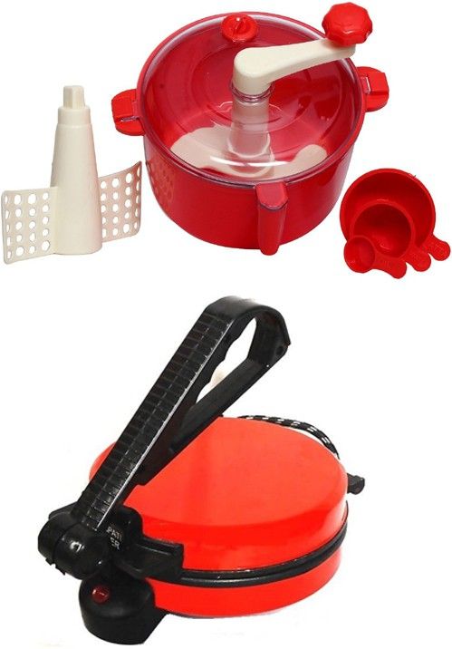 eco shopee COMBO OF RED ROTIMAKER WITH RED DOUGH MAKER Roti/Khakhra Maker-picture-29