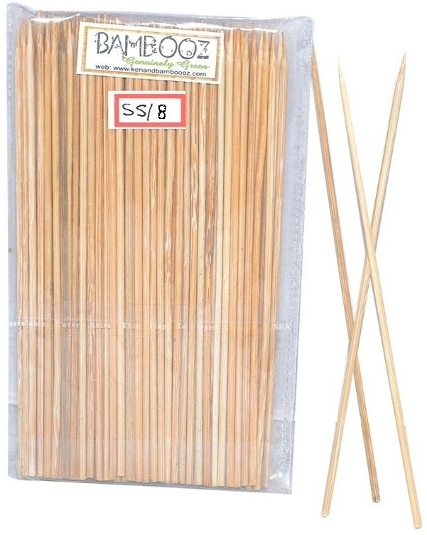 bamboooz Skewers Disposable Bamboo Roast Fork Set image 1