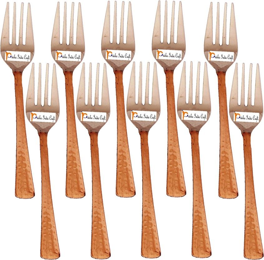 prisha india craft Copper Dessert Fork-picture-14
