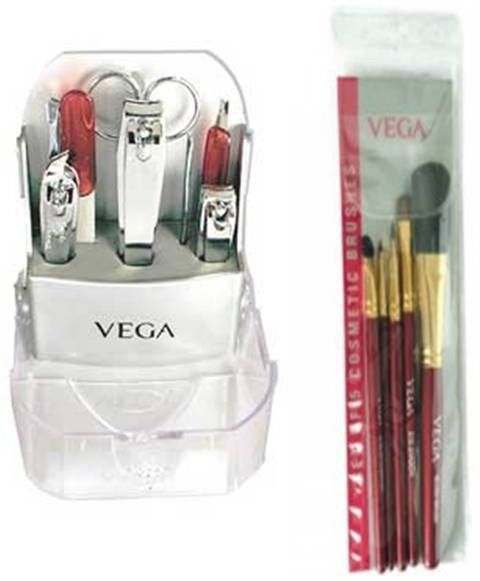 vega Set of 5 Make-up Brushes RV-05 & Set of 8 Manicure Tools MS-08 (Pack Of 2)-picture-18