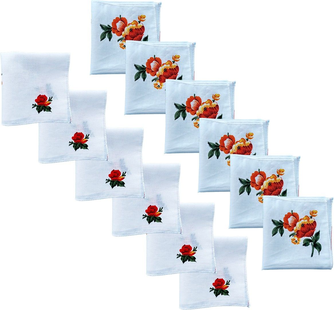 Fancyadda Plain Hankies ["White"] Handkerchief-image-29
