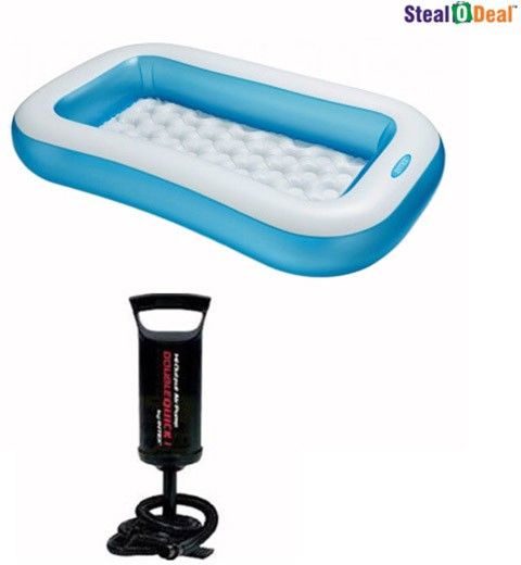 Stealodeal Rectangular With Pump Inflatable Swimming Pool