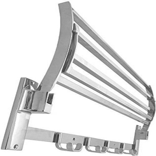fortune Square Stainless Steel 2 Feet Long Sturdy Towel Rack with 8 Hooks Chrome Towel Holder-picture-22
