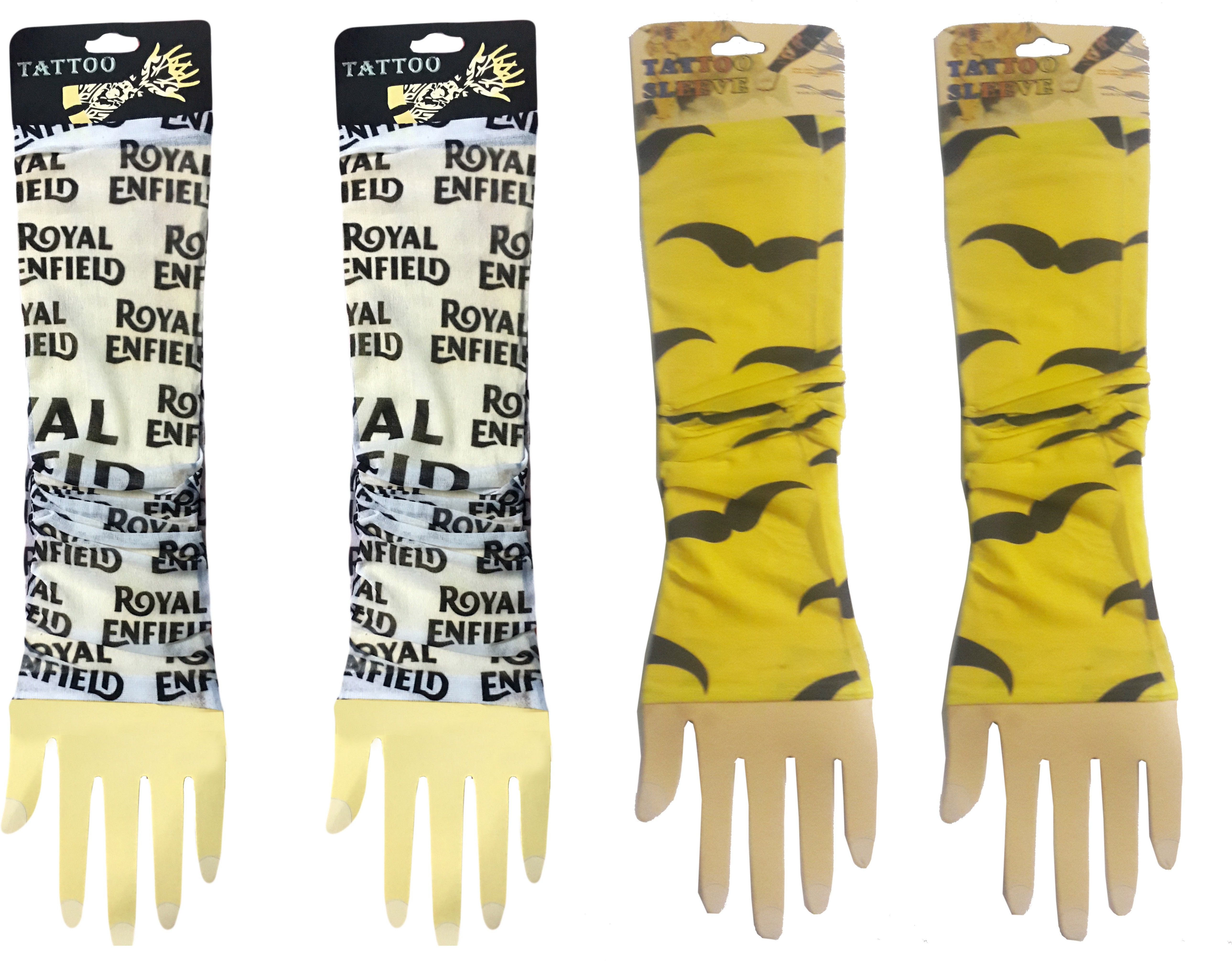 Atyourdoor REWhiteYellowMoustache022 Nylon Arm Warmer