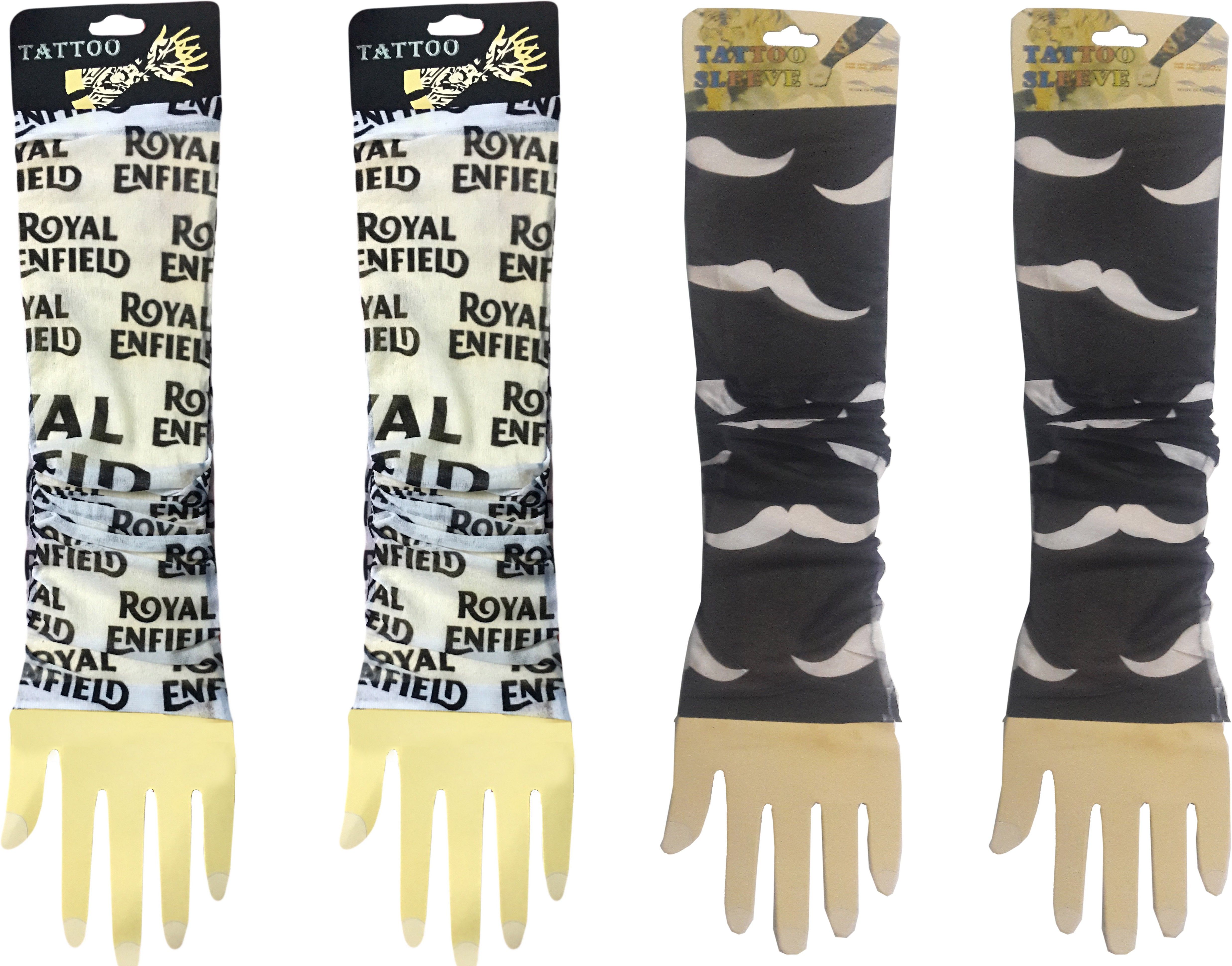 Atyourdoor REWhiteBlackMoustache022 Nylon Arm Warmer