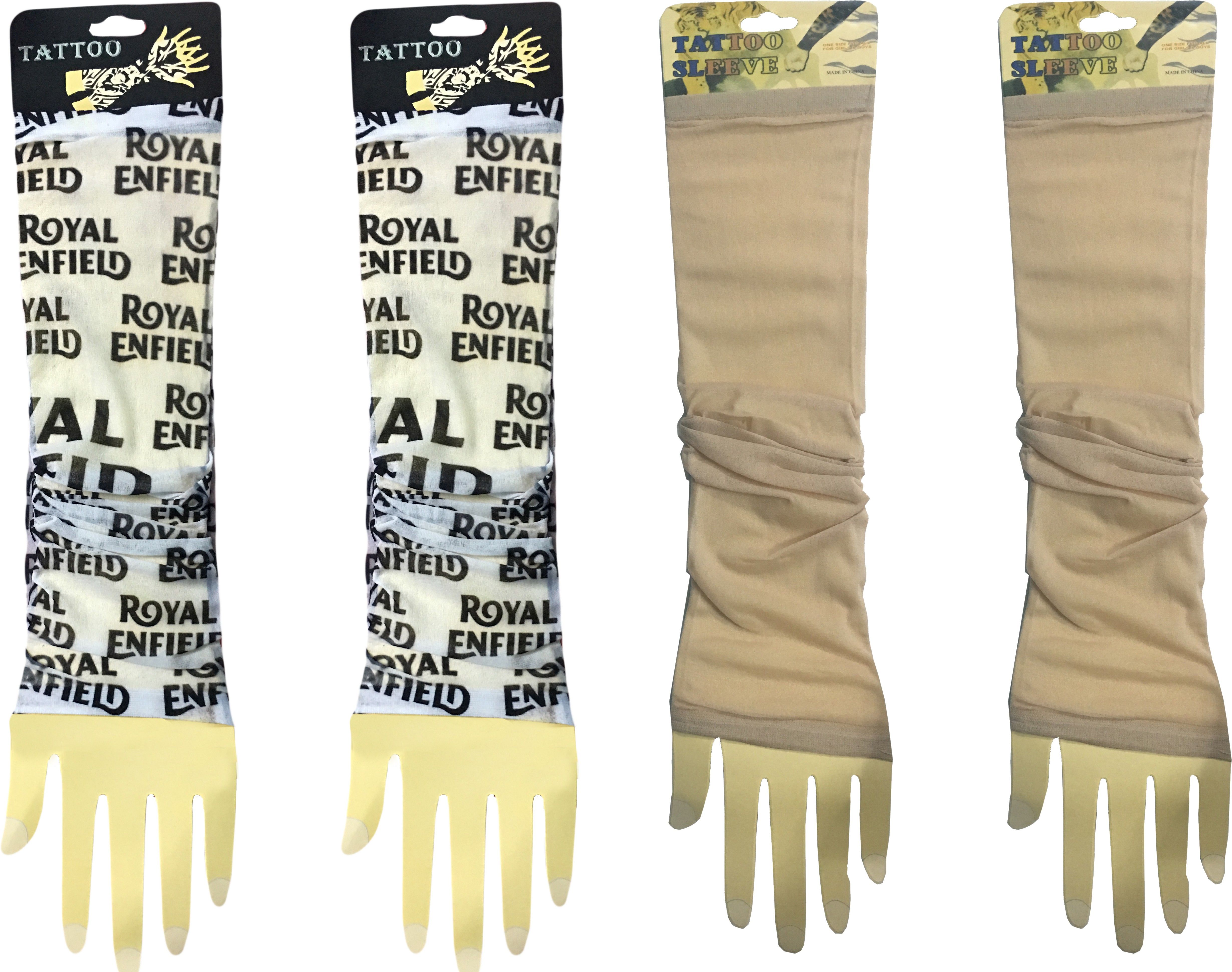 Atyourdoor REWhiteBeigeplain022 Nylon Arm Warmer