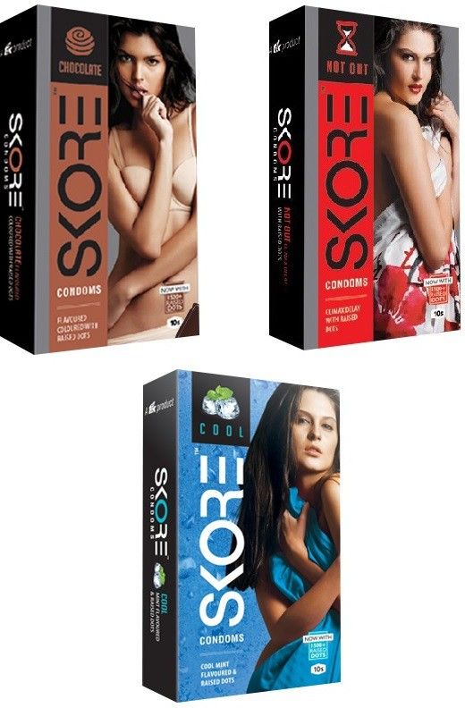 Combo Pack - Chocolate, Not Out-Climex delay, Cool-Mint Flavoured - Dotted (Concealed/Confidential Packaging) Condom-image-20