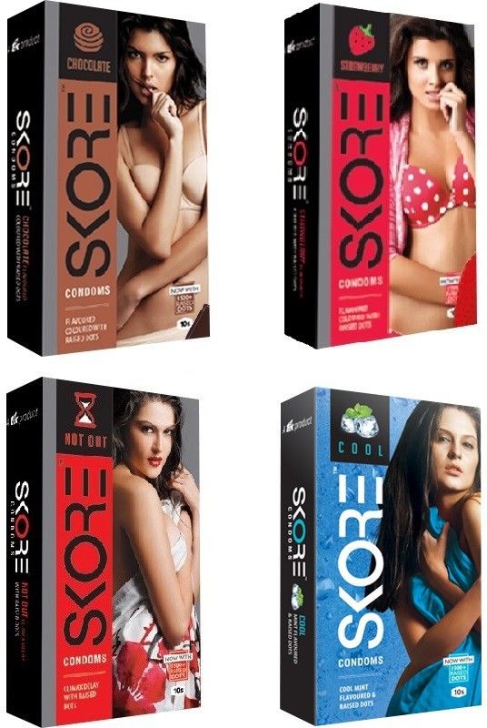 skore Chocolate, Strawberry, Not Out-Climex delay, Cool-Mint Flavoured Condom-picture-11