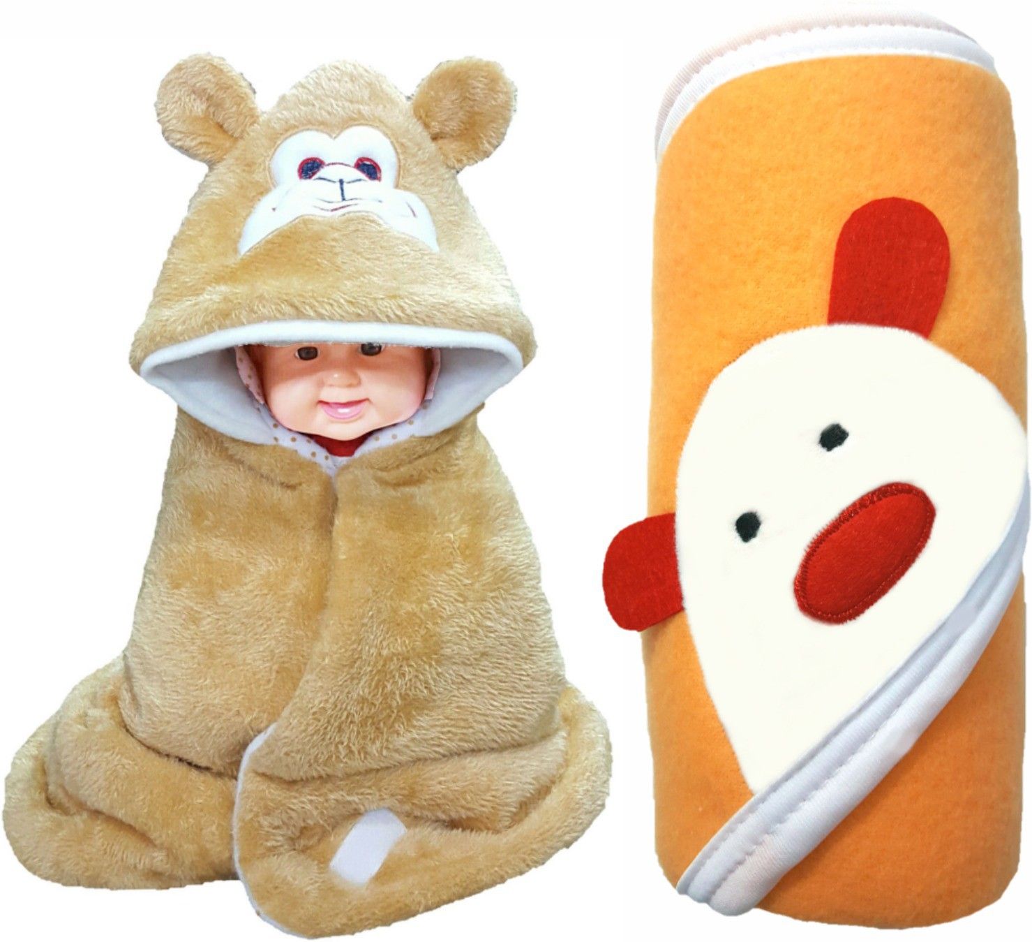 Animal Single Hooded Baby Blanket for Mild Winter-image-21
