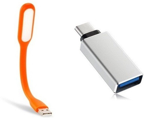 techvik OTG Adapter Accessory Combo for Type C OTG Adapter With Flexible USB LED Light image 1