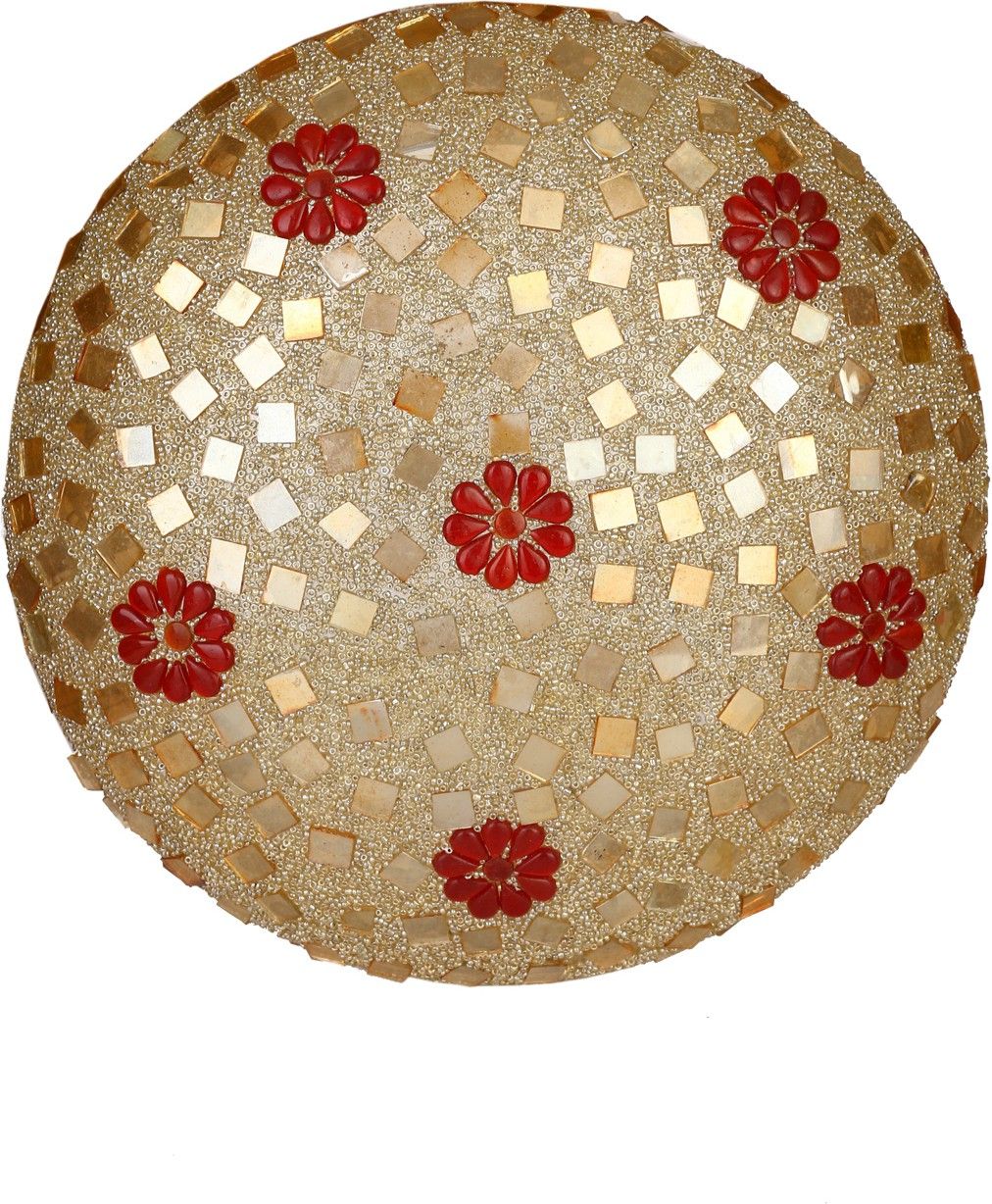 somil New Design Glass Round Ceiling Lamp Hand Decorative with Coorful Chips & Beads Ceiling Light Ceiling Lamp-picture-13