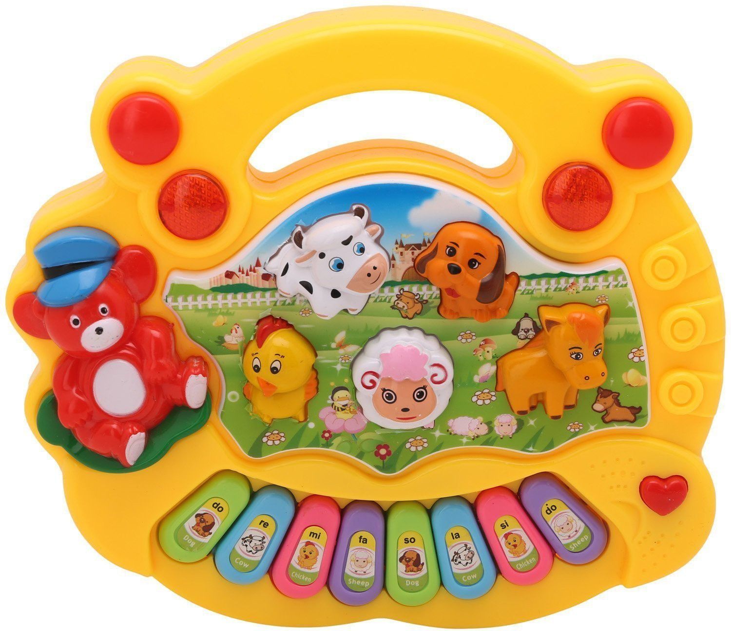 super toy Baby farm animal piano with real animal sound, piano sound ,LED flash Light-picture-21