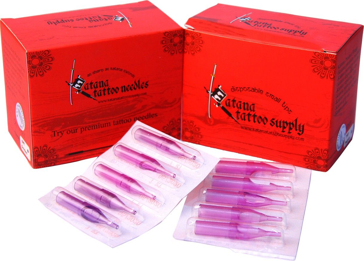 katana 9FT-Small Disposable Plastic Tip Disposable Flat Tattoo Needles-picture-15