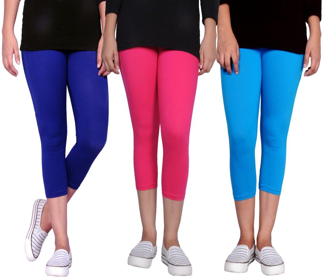 tanunni Women Light Blue, Blue, Pink Capri-picture-14