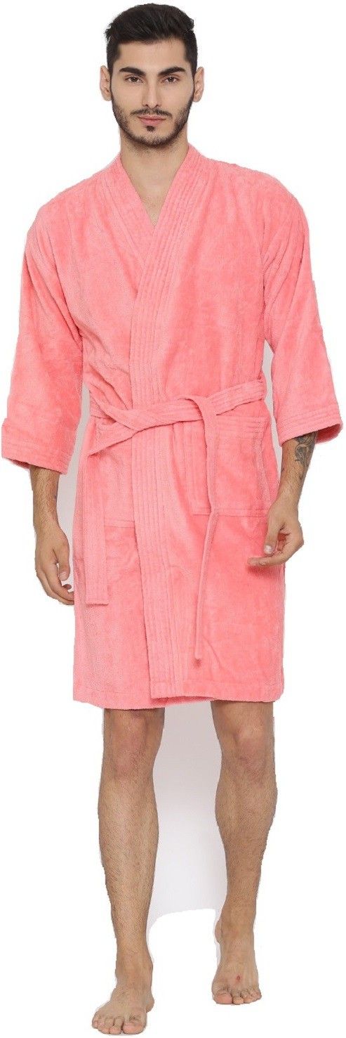 superior Pink Free Size Bath Robe-picture-28