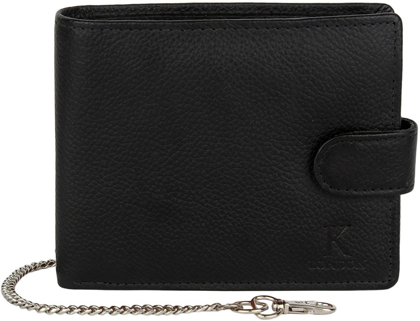 k london Men Casual, Formal Black Genuine Leather, Fabric Wallet-picture-22