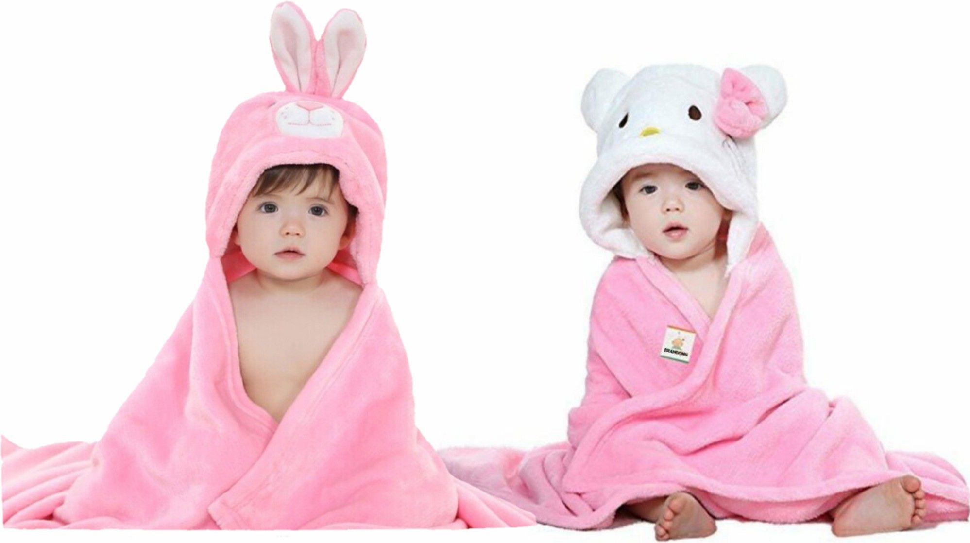 brandonn White, Pink Free Size Bath Robe-picture-28