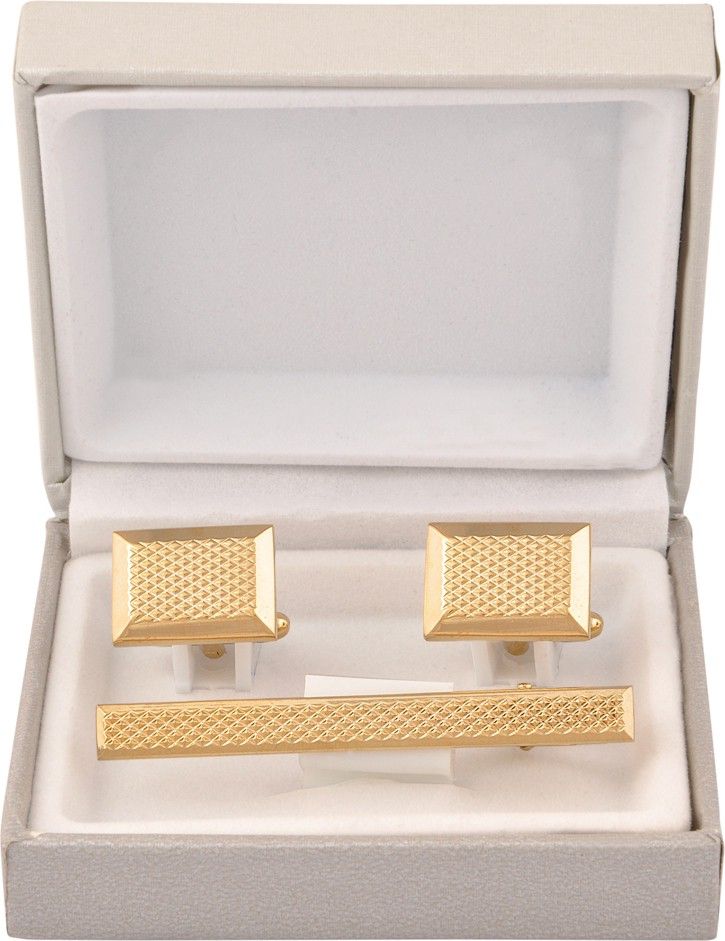 Maruti Tie Brass Cufflink & Tie Pin Set-picture-21