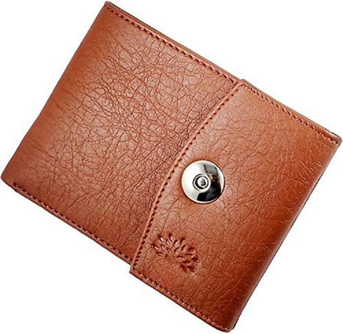 Men Formal Brown Artificial Leather Wallet - Regular Size-image-39