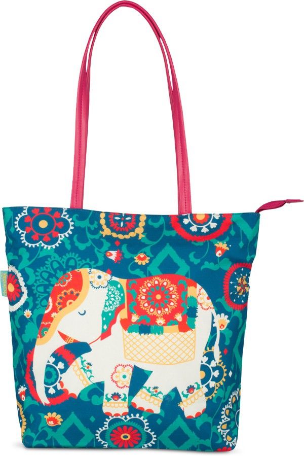 chumbak Women Blue Tote - Extra Spacious-picture-15