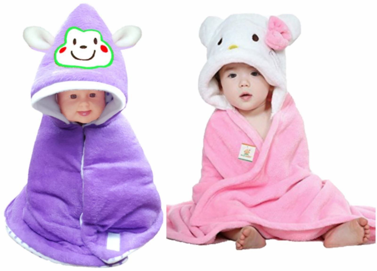 brandonn Animal Single Hooded Baby Blanket forMild Winter-picture-26