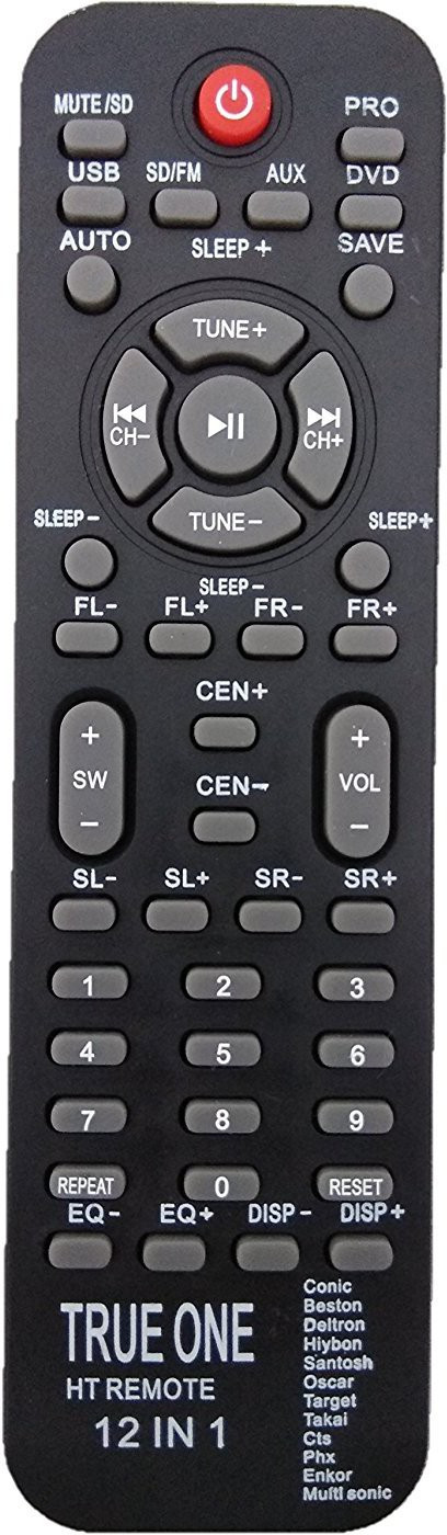 LipiWorld 12 IN 1 TRUE ONE Home Theater System Compatible For Home Theater ENKOR Remote Controller image 1