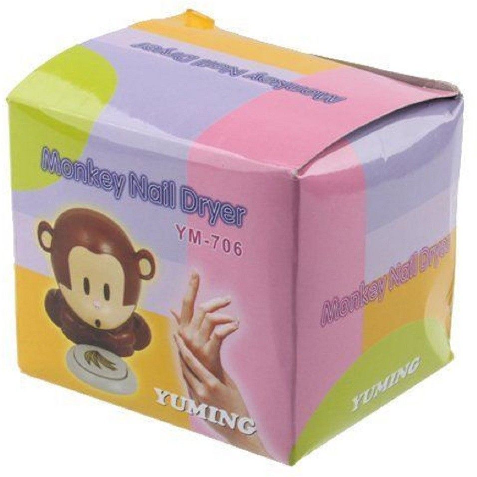 Cute Monkey Shaped Nail Polish Finger Toe Nail Art Tip Polish Blower Dryer Nail Polish Dryer-image-1