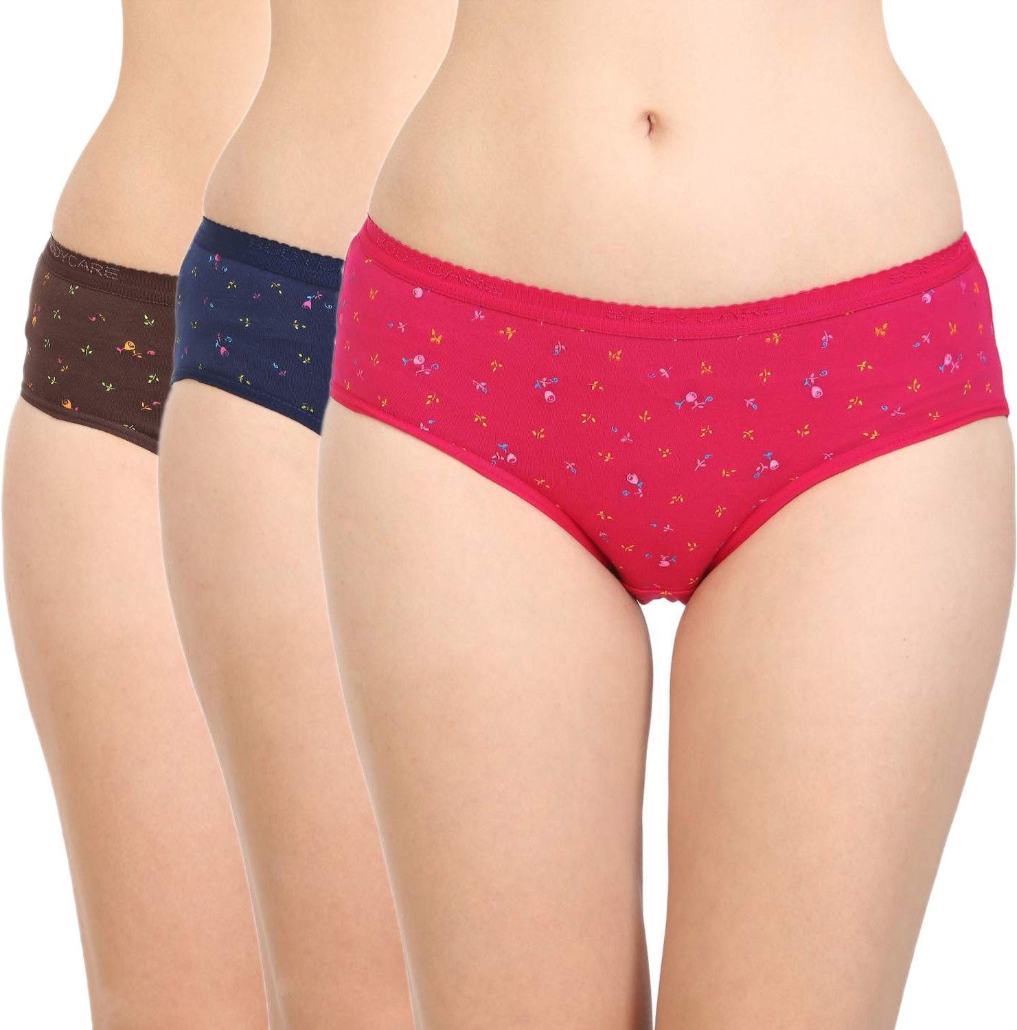 bodycare Pack of 3 Women Hipster Multicolor Panty-picture-23