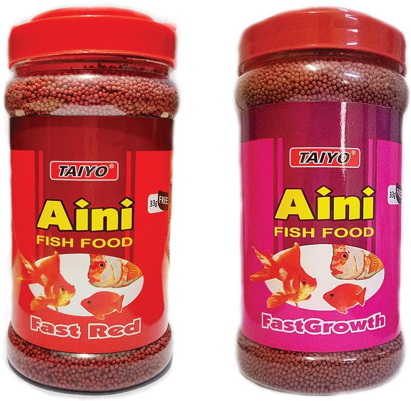 Aini Fast Red And Fast Growth Fish Food Fish 0.726 kg (2x0.36 kg) Dry New Born, Young, Adult Fish Food-image-18