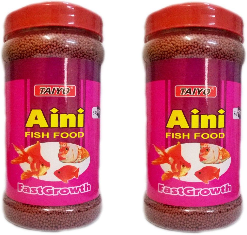 Premium Aini FAST Growth Fish Feed World No.1 Fish 0.66 kg (2x0.33 kg) Dry New Born, Young, Adult Fish Food-image-0