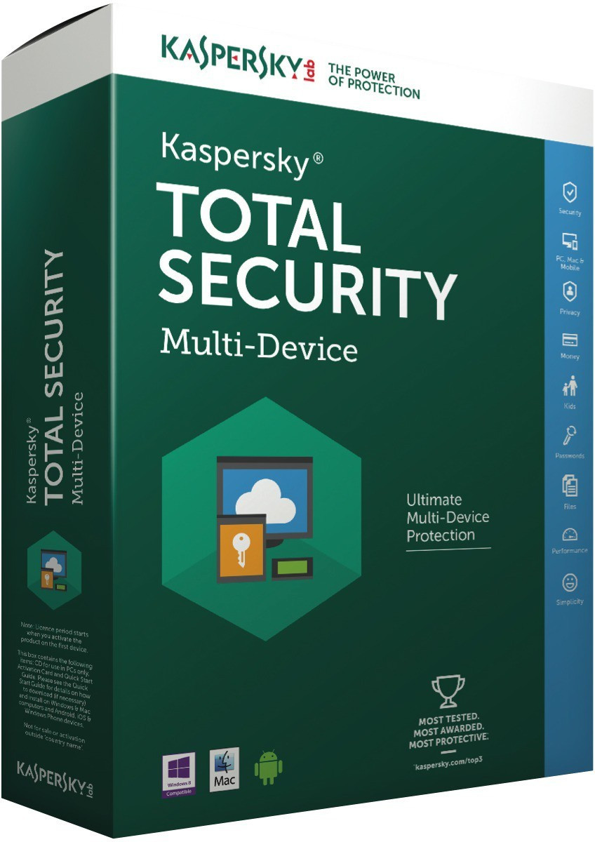 Kaspersky Total Security 10.0 User 1 Year image 1