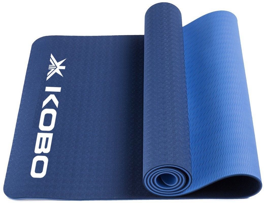 kobo 6 mm TPE Athletica Multi-use Thick Exercise , Non-slip and Anti-tear. Great for Hot Yoga and the Gym Blue 6 mm Yoga Mat-picture-12