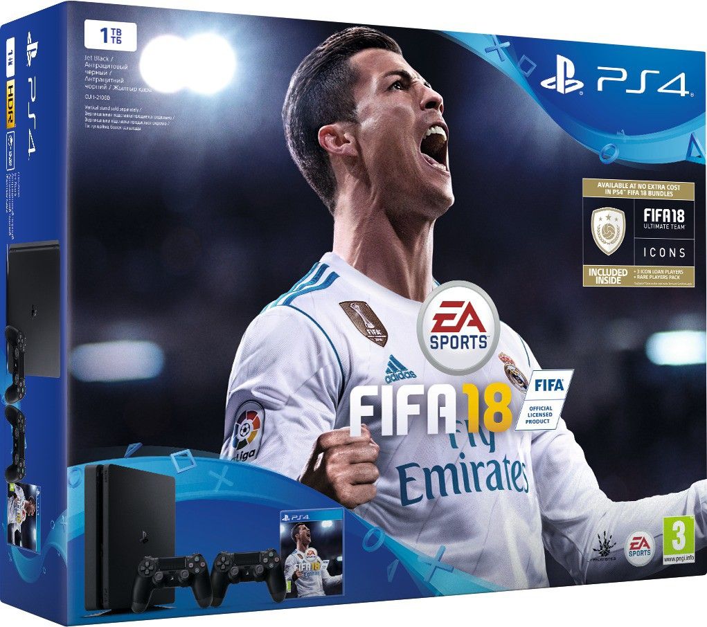 Sony PlayStation 4 (PS4) Slim 1 TB with FIFA 18-image-1
