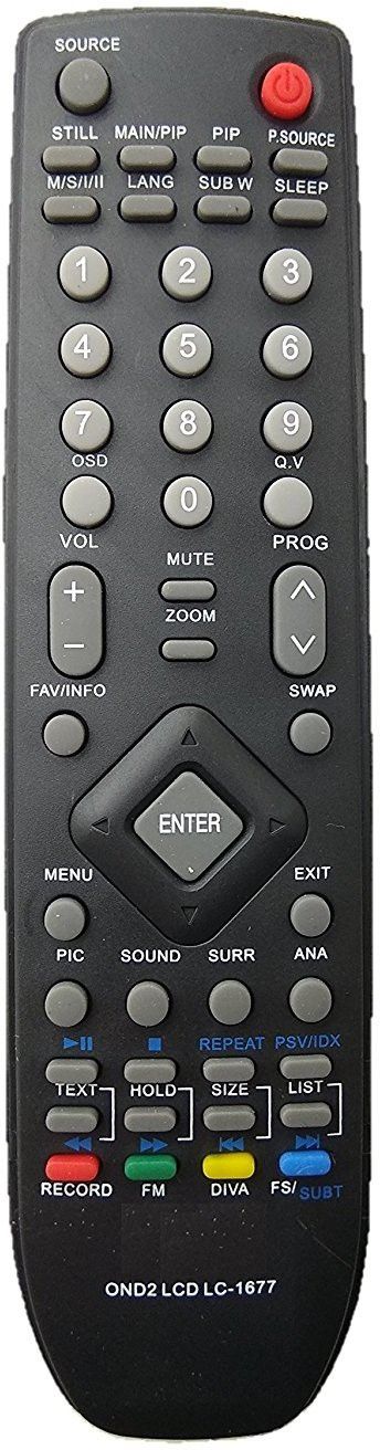 LipiWorld OND2 1677 LED LCD TV Universal Compatible For LED LCD Onida Remote Controller-image-34