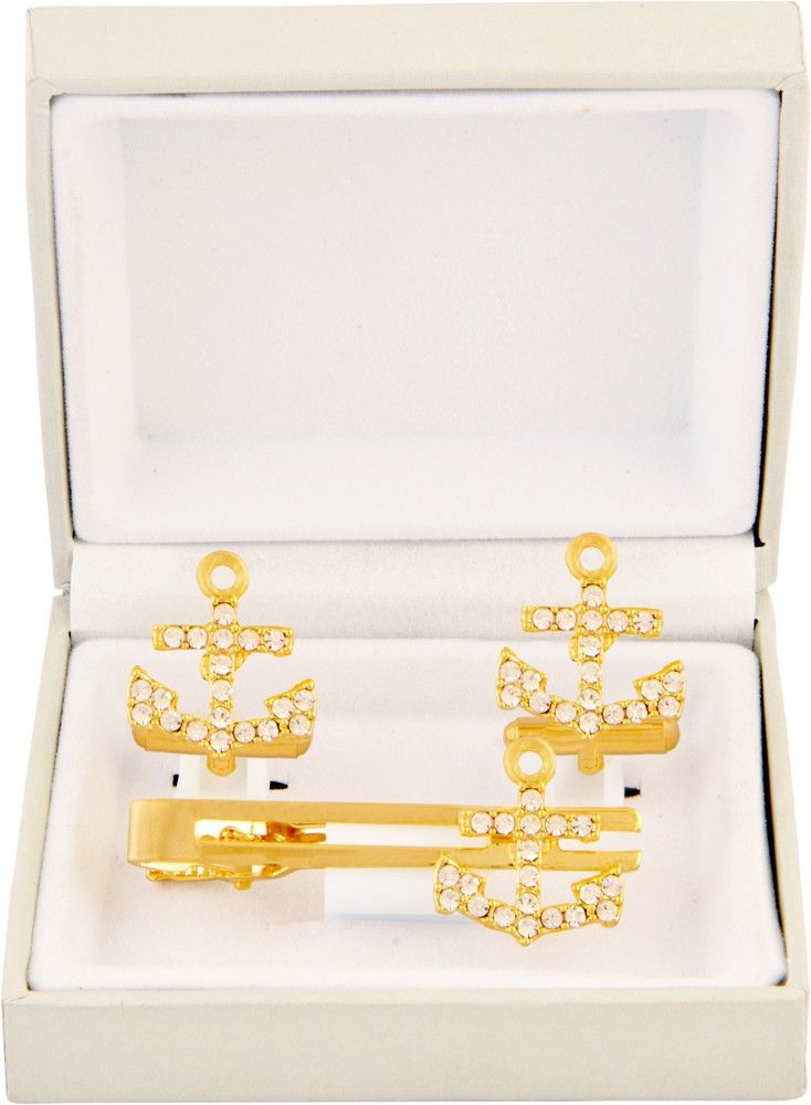 Maruti Tie Metal Cufflink & Tie Pin Set-image-46