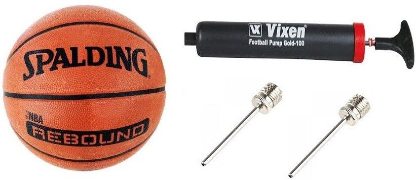 spalding Combo of Three-; One NBA Rebound Basketball - Size: 7 ,One Vixen pump and 2 Needle Basketball - Size: 7-picture-48
