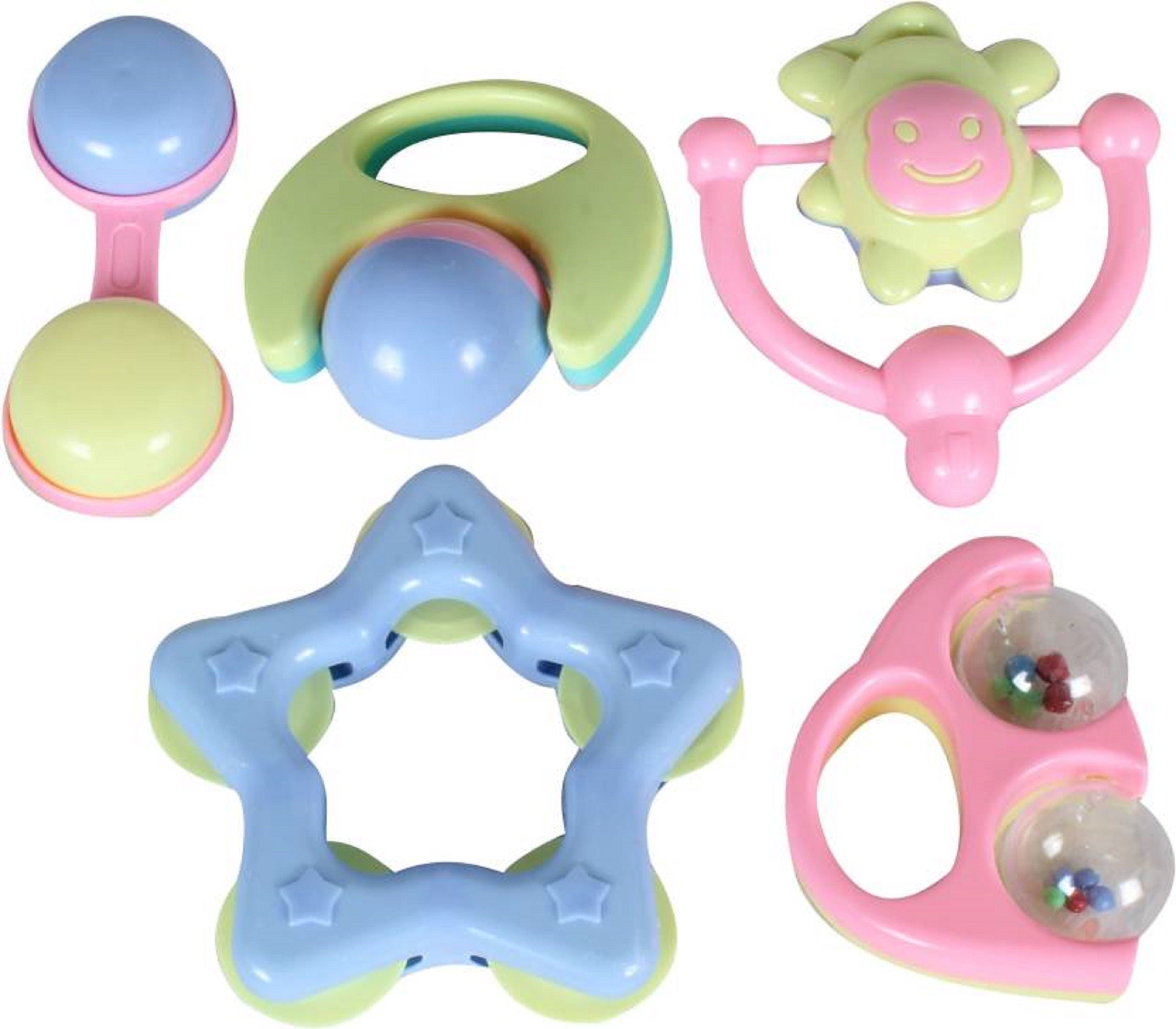 a r enterprises Infant and Toddlers Bright and Colorful 5 Piece Rattle-picture-12