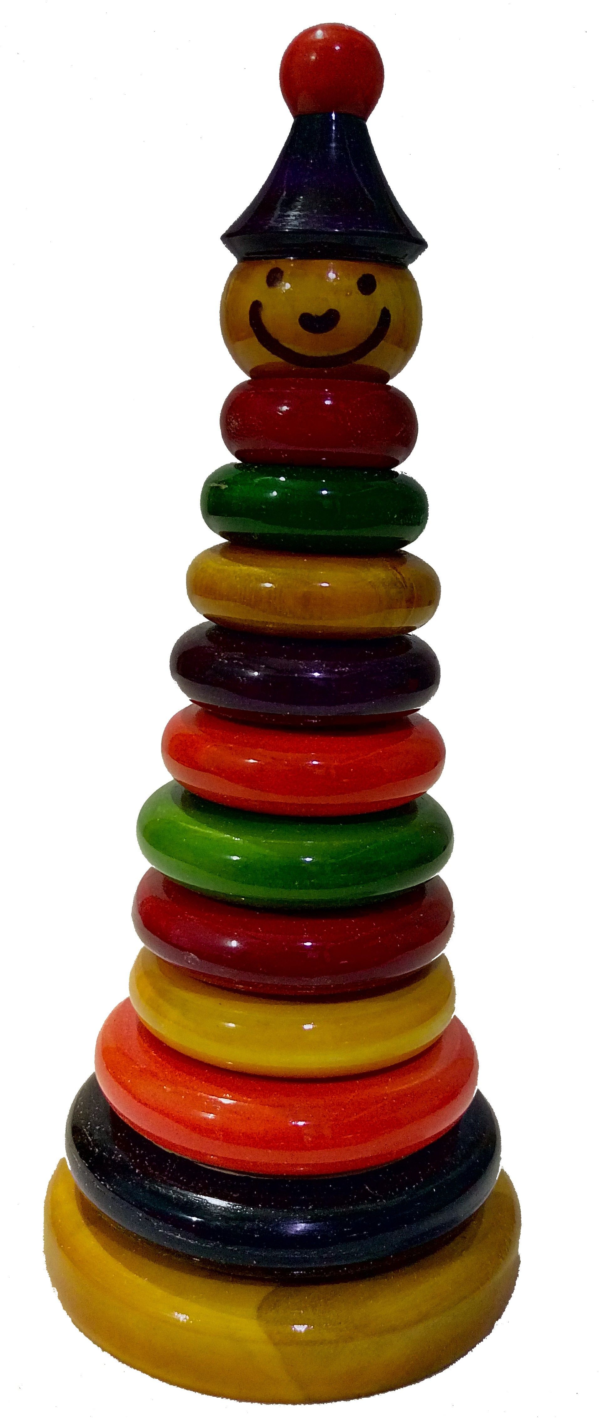 crafts india Hand crafted Wooden Stacking Color Rings Cap - Big-picture-11