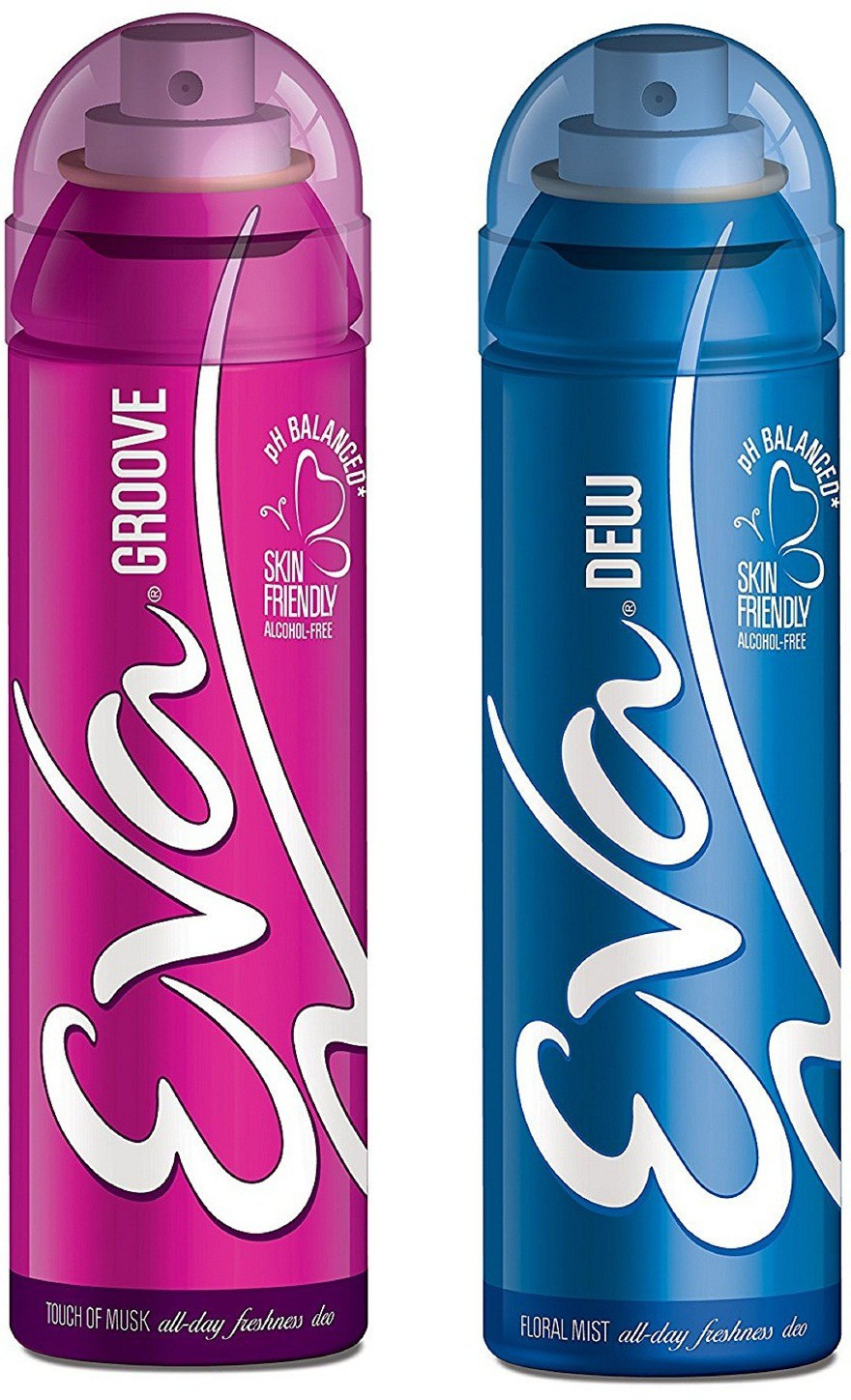eva Groove and Dew Deodorant Spray Combo Pack of 2 (125ML each) Deodorant Spray-For Women image 1